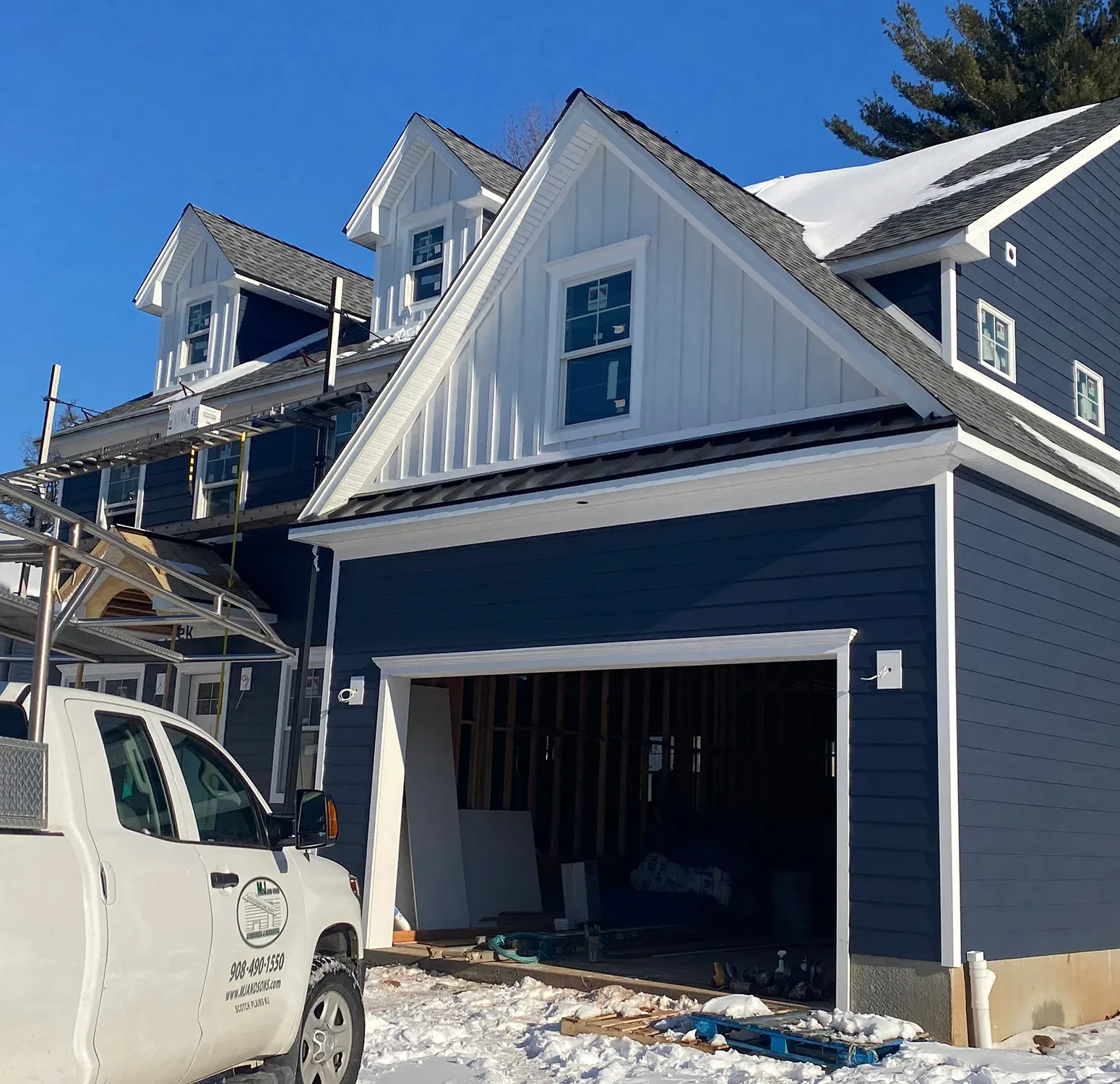 Home Exterior Upgrade Siding Replacement Trim Boards Installation Durable Home Solutions Curb Appeal Enhancement Exterior Design Transformation Pristine White Hardie Board Expert Siding Installation Weather-Resistant Siding